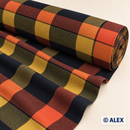 Orange and Yellow Large Check Wool Fabric fabric roll