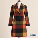 Orange and Yellow Large Check Wool Fabric clothing inspiration