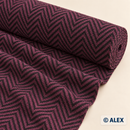 Purple and Black Chevron Wool Fabric fabric roll