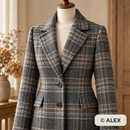 Grey and Brown Check Wool Fabric — sewing inspiration
