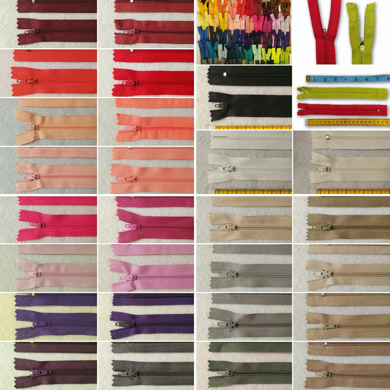 General Purpose Zips | Length - 18cm | 56 colours - Shop Fabrics, Cushions & Dressmaking Supplies online - Fabric Family