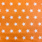 Stars Orange Polycotton Fabric | Width - 115cm/45inch - Shop Fabrics, Cushions & Dressmaking Supplies online - Fabric Family