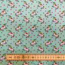 Unicorns Mint Polycotton Fabric | Width - 115cm/45inch - Shop Fabrics, Cushions & Dressmaking Supplies online - Fabric Family