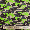 Green Camouflage Polycotton Fabric | Width - 115cm/45inch - Shop Fabrics, Cushions & Dressmaking Supplies online - Fabric Family