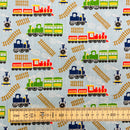 Trains Polycotton Fabric | Width - 115cm/45inch - Shop Fabrics, Cushions & Dressmaking Supplies online - Fabric Family