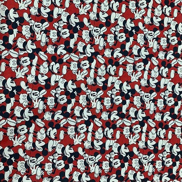 Mickey Mouse Disney Cotton Fabric | Width - 150cm/59inch - Shop Fabrics, Cushions & Dressmaking Supplies online - Fabric Family