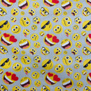 Emoji Polycotton Fabric | Width - 115cm/45inch - Shop Fabrics, Cushions & Dressmaking Supplies online - Fabric Family