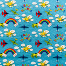 Rainbows & Planes Cotton Fabric | Width - 150cm/59inch