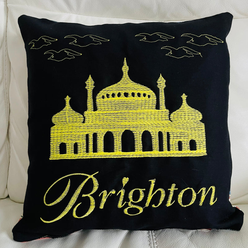 Brighton Pavilion Cushion | Embroidery Cushion | Home Decor