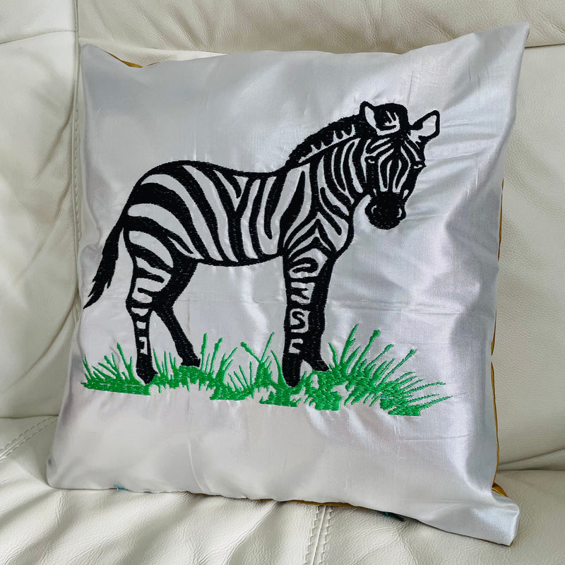 Zebra Cushion | Embroidery Cushion | Home Decor