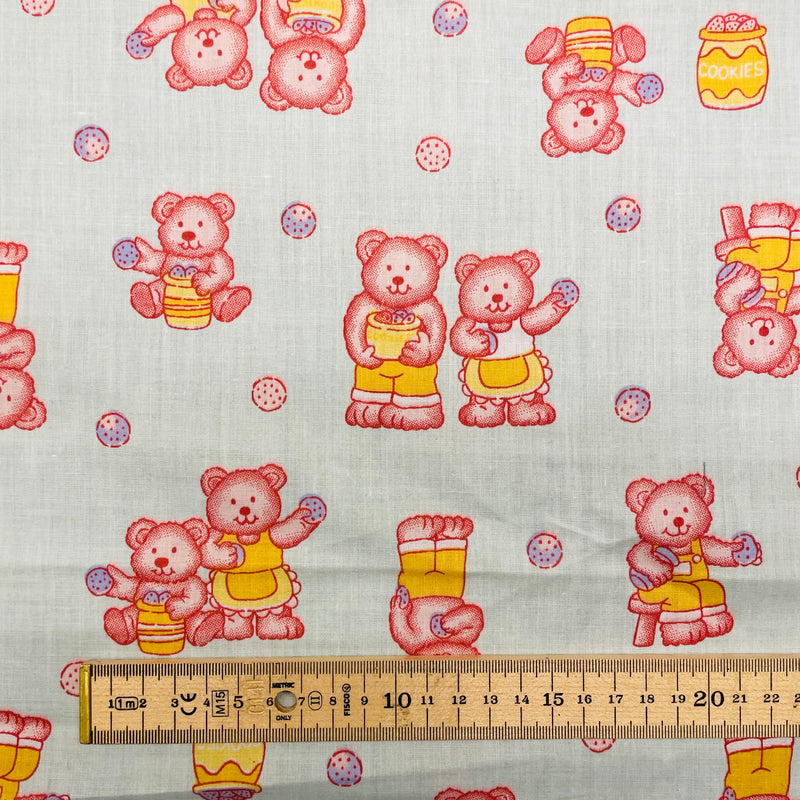 Bears Polycotton Fabric | Width - 115cm/45inch - Shop Fabrics, Cushions & Dressmaking Supplies online - Fabric Family