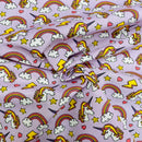 Unicorns & Rainbows Polycotton Fabric | Width - 115cm/45inch - Shop Fabrics, Cushions & Dressmaking Supplies online - Fabric Family