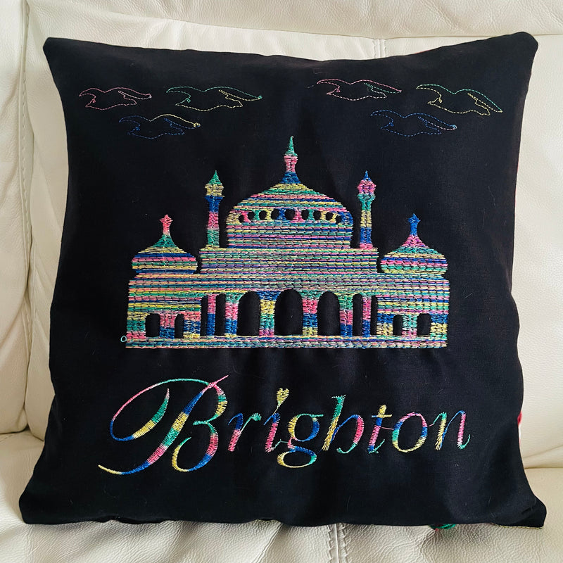 Brighton Pavilion Cushion | Embroidery Cushion | Home Decor