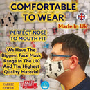 Woven Print Face Mask | 3 Layers With Filter | 100% Cotton | Perfect Nose To Mouth Fit | Reusable - Shop Fabrics, Cushions & Dressmaking Supplies online - Fabric Family