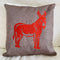 Donkey Cushion | Embroidery Cushion | Home Decor