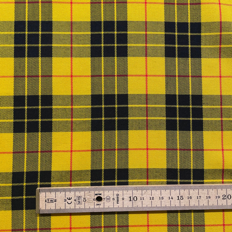 Yellow Tartan Fabric | Width - 150cm/59inch