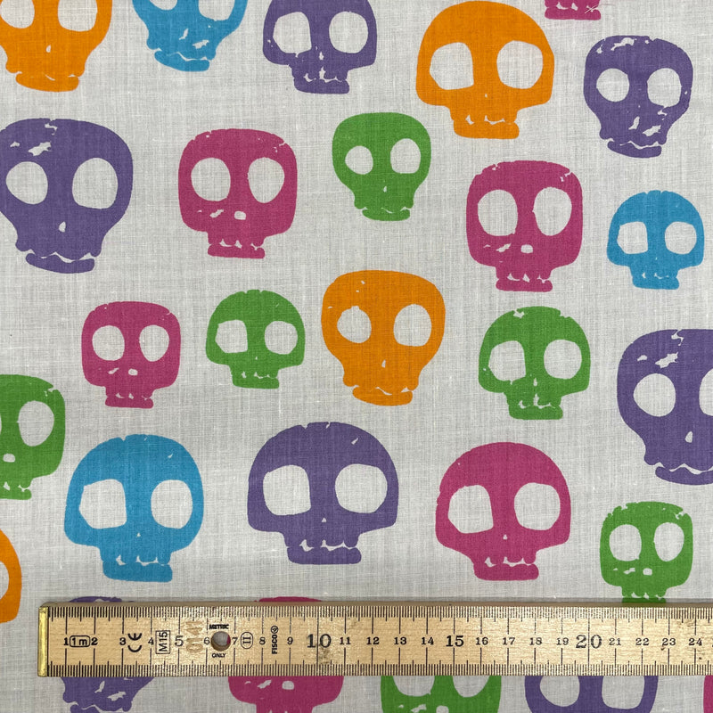 Skeletons Polycotton Fabric | Width - 115cm/45inch - Shop Fabrics, Cushions & Dressmaking Supplies online - Fabric Family