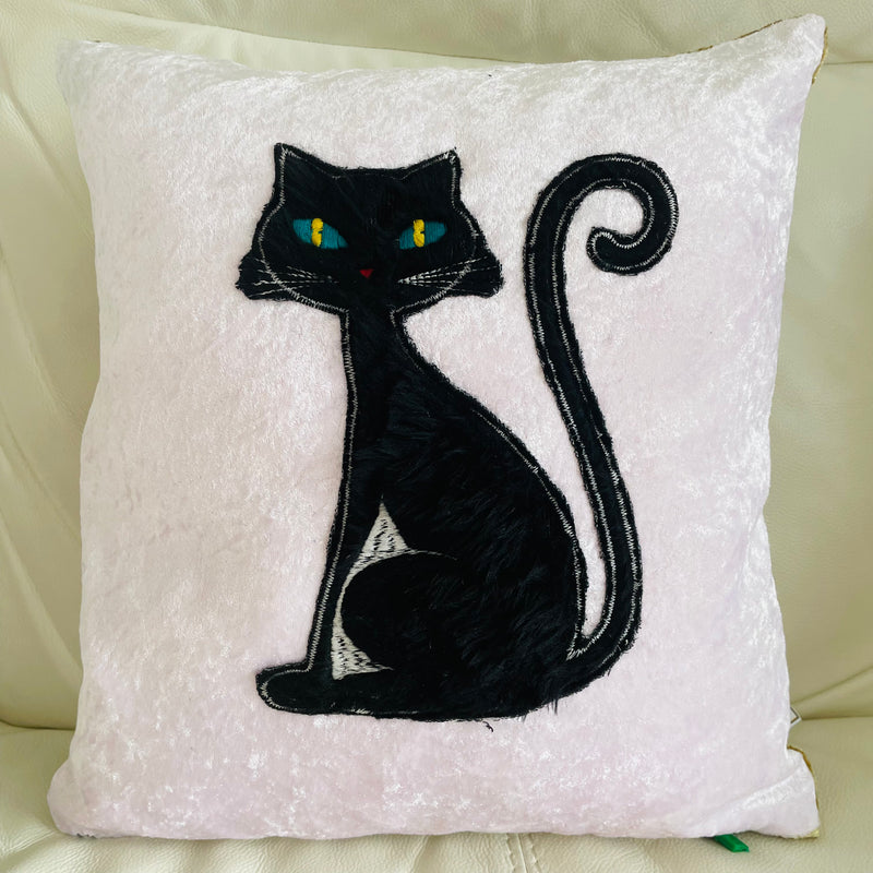 Cat Cushion | Embroidery Cushion | Home Decor