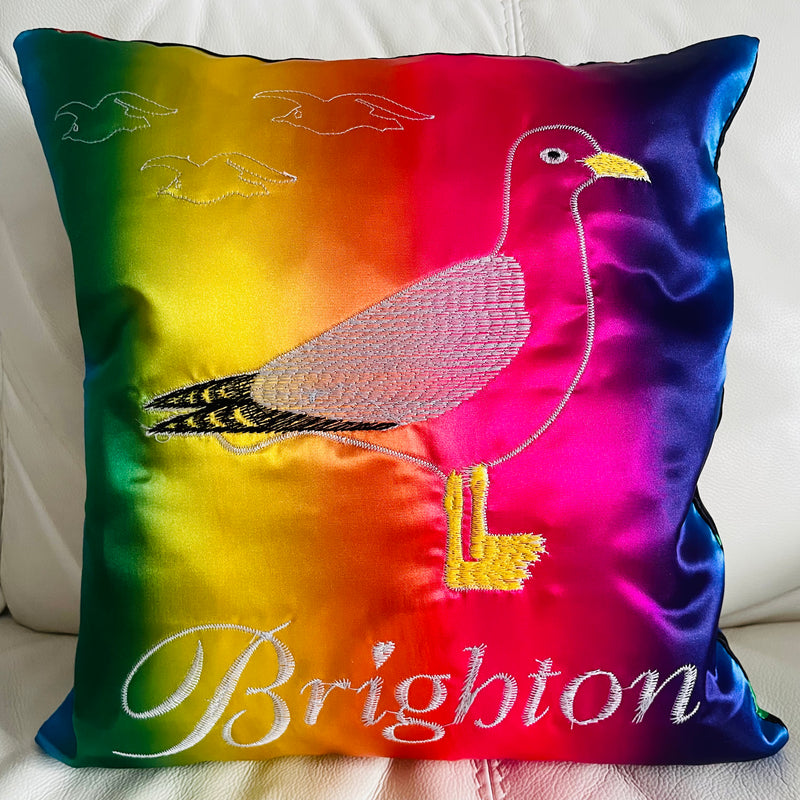 Seagull Cushion | Embroidery Cushion | Home Decor