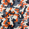 Orange Camouflage Polycotton Fabric | Width - 115cm/45inch - Shop Fabrics, Cushions & Dressmaking Supplies online - Fabric Family