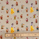 Snow White & 7 Dwarfs Disney Cotton Fabric | Width - 140cm/55inch - Shop Fabrics, Cushions & Dressmaking Supplies online - Fabric Family