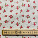 Red Roses Organic Cotton Fabric | Width - 160cm/63inch