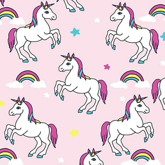 Unicorns Cotton Fabric | 3 Colours | Width - 150cm/59inch - Shop Fabrics, Cushions & Dressmaking Supplies online - Fabric Family