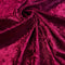 Wine Crushed Velvet Fabric | Width - 148cm/58inch