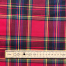 Red Tartan Fabric | Width - 150cm/59inch