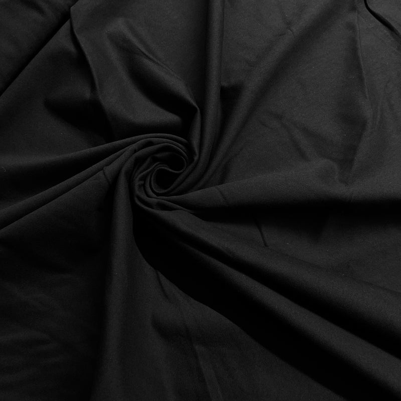 Black Cotton Jersey | Plain