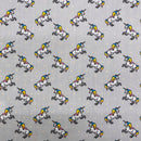 Unicorns Grey Polycotton Fabric | Width - 115cm/45inch - Shop Fabrics, Cushions & Dressmaking Supplies online - Fabric Family