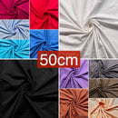 50cm of Cotton Jersey Fabrics | Plain