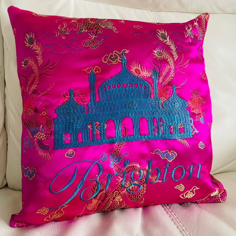 Brighton Pavilion Cushion | Embroidery Cushion | Home Decor