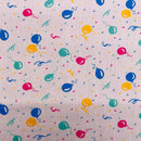 Balloons Party Polycotton Fabric | Width - 115cm/45inch - Shop Fabrics, Cushions & Dressmaking Supplies online - Fabric Family