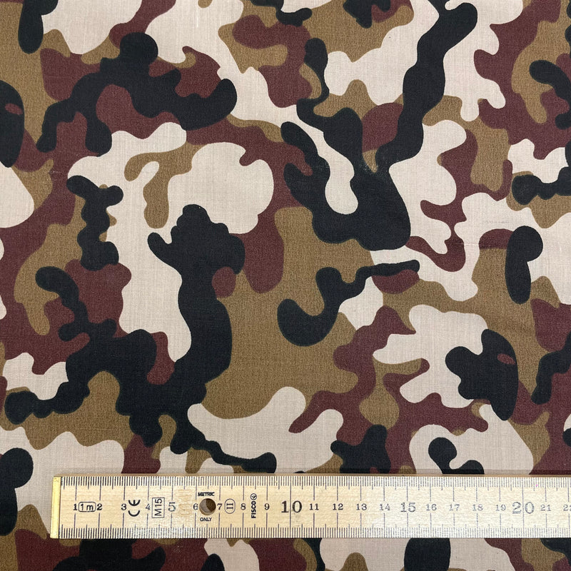 Camouflage Polycotton Fabric | Width - 115cm/45inch - Shop Fabrics, Cushions & Dressmaking Supplies online - Fabric Family