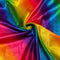 Rainbow Silky Satin Fabric | Width - 150cm/59inch