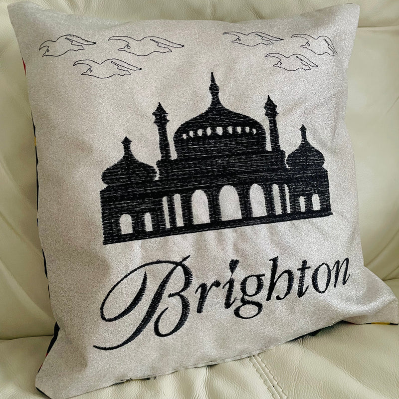 Brighton Pavilion Cushion | Embroidery Cushion | Home Decor