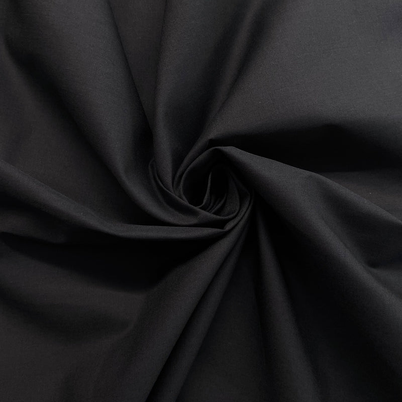 Black Polycotton | Width - 115cm/45inch