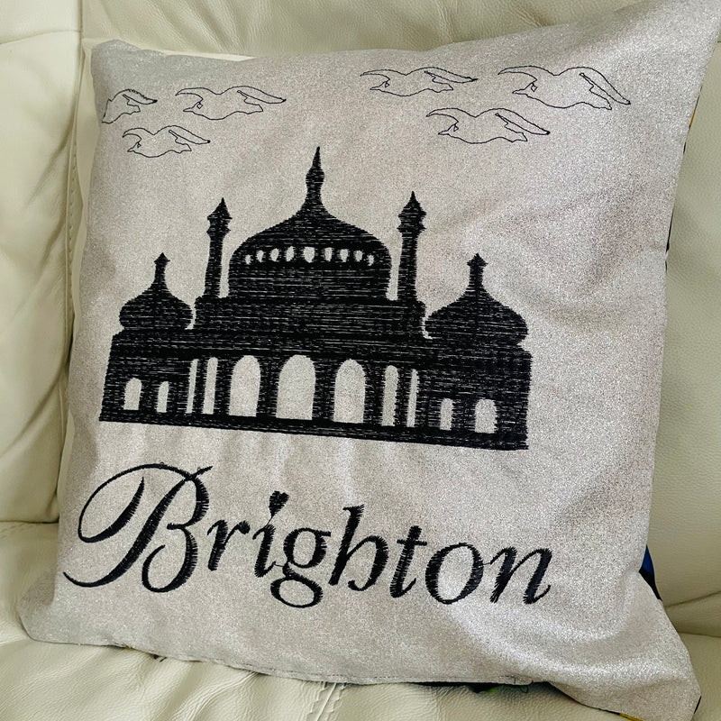 Brighton Pavilion Cushion | Embroidery Cushion | Home Decor