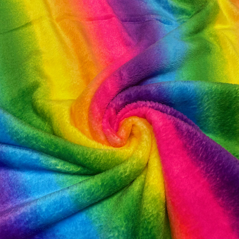 Rainbow Fleece Fabric | Width - 150cm/59inch