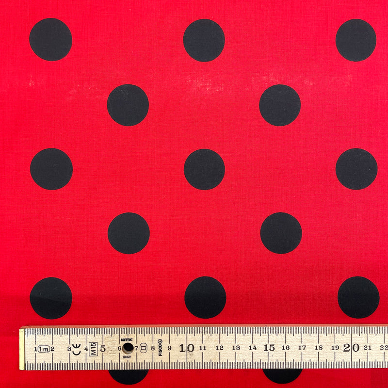 Large Spots Polycotton Fabric | Width - 115cm/45inch - Shop Fabrics, Cushions & Dressmaking Supplies online - Fabric Family