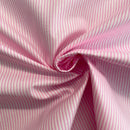 Pink Stripes Organic Cotton Fabric | Width - 160cm/63inch