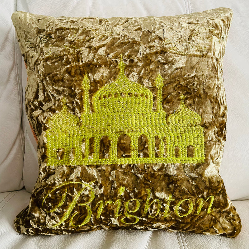 Brighton Pavilion Cushion | Embroidery Cushion | Home Decor