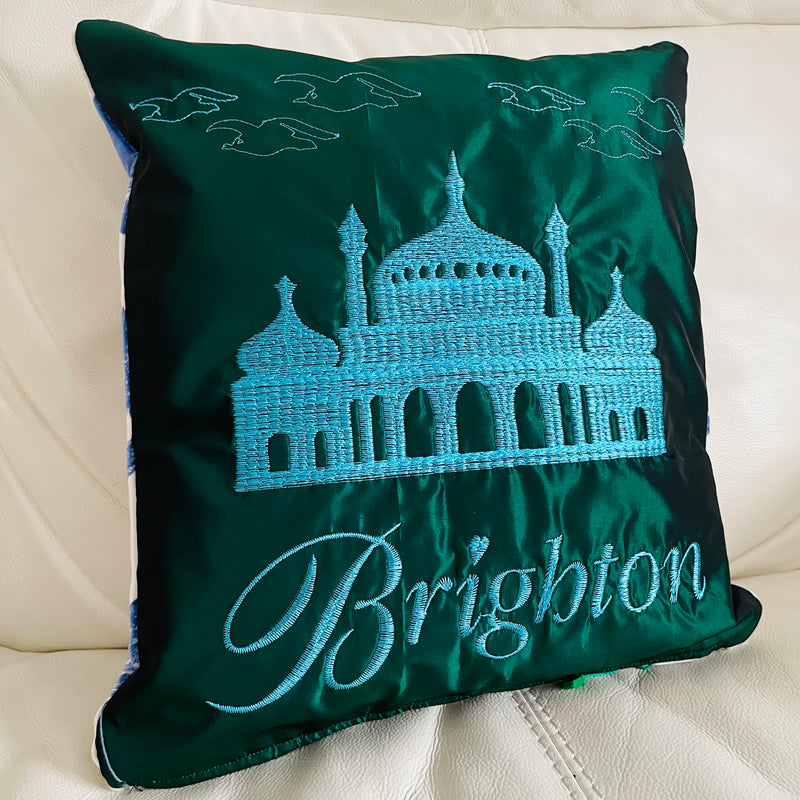 Brighton Pavilion Cushion | Embroidery Cushion | Home Decor