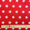 Stars Red Polycotton Fabric | Width - 115cm/45inch - Shop Fabrics, Cushions & Dressmaking Supplies online - Fabric Family