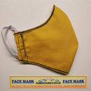 Yellow Plain Face Mask | 3 Layers With Filter | 100% Cotton | Perfect Nose To Mouth Fit | Reusable - Shop Fabrics, Cushions & Dressmaking Supplies online - Fabric Family