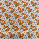 Foxes Polycotton Fabric | Width - 115cm/45inch - Shop Fabrics, Cushions & Dressmaking Supplies online - Fabric Family