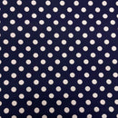 Spots Navy Blue Polycotton Fabric | Width - 115cm/45inch - Shop Fabrics, Cushions & Dressmaking Supplies online - Fabric Family