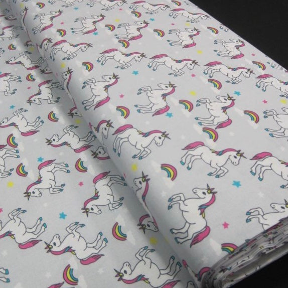 Unicorns Cotton Fabric | 3 Colours | Width - 150cm/59inch - Shop Fabrics, Cushions & Dressmaking Supplies online - Fabric Family