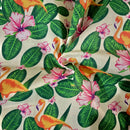 Tropical Flamingo Polycotton Fabric | Width - 115cm/45inch - Shop Fabrics, Cushions & Dressmaking Supplies online - Fabric Family